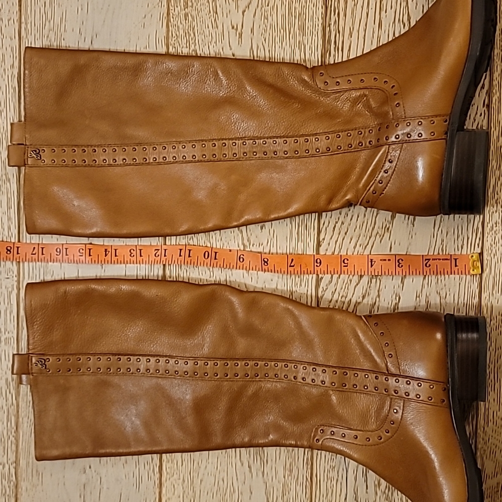 NEW Sam Edelman Prina 2 Leather Tall Boots Whiskey Size 7 NWOB - Picture 6 of 8